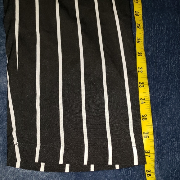 Shein black and white striped lightweight slacks - Picture 5 of 9